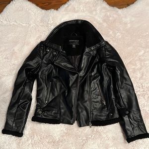 Girls Faux Leather Jacket